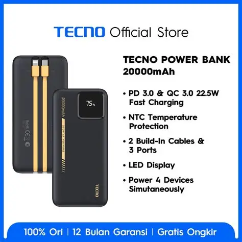 Tecno Power Bank 20000mah